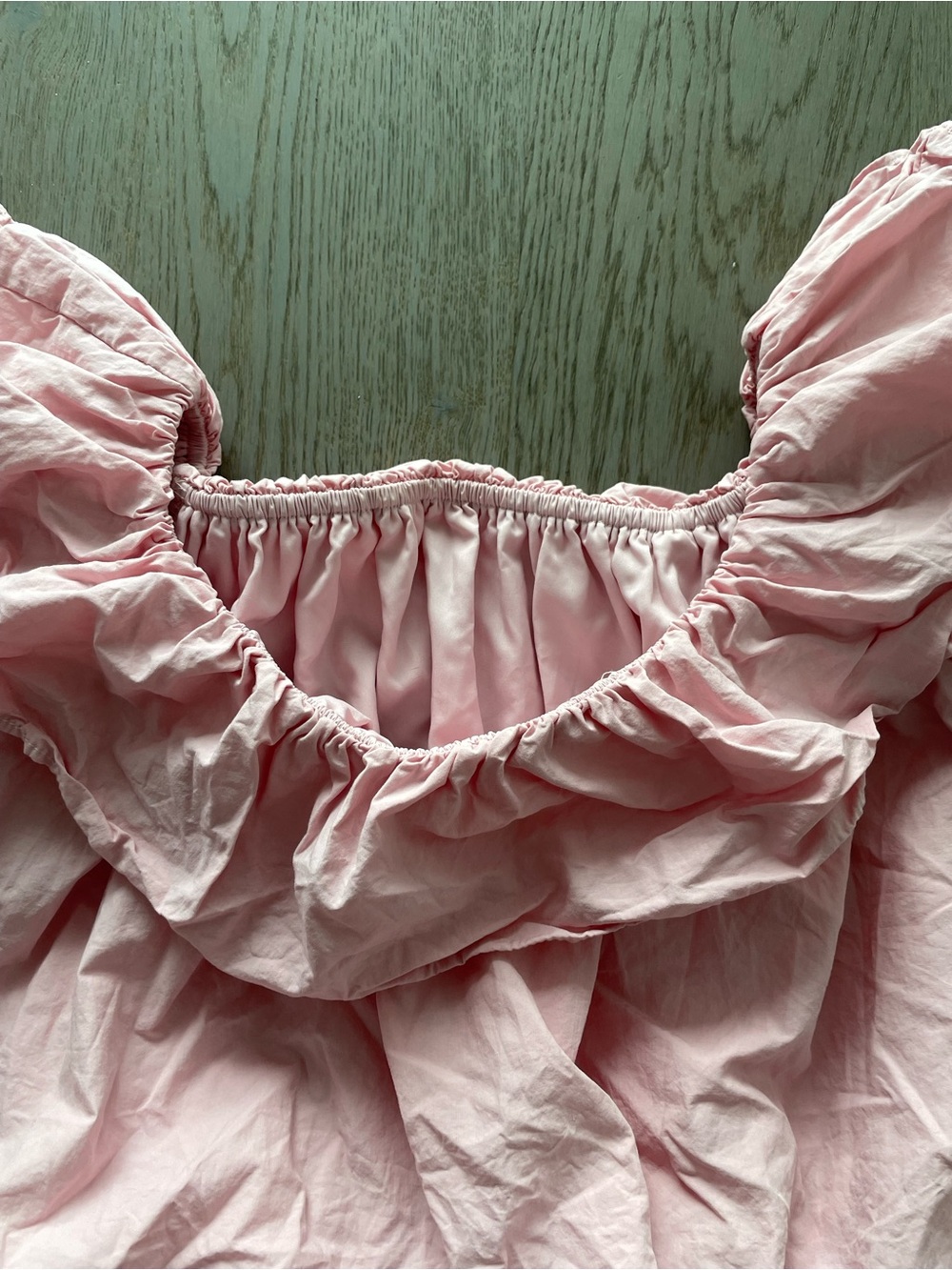 Pink Ruffled Off-Shoulder Women's Top - Picture 5 of 6